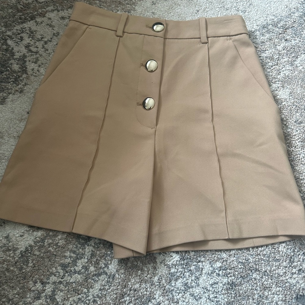 Zara shorts with gold buttons